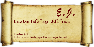 Eszterházy János névjegykártya